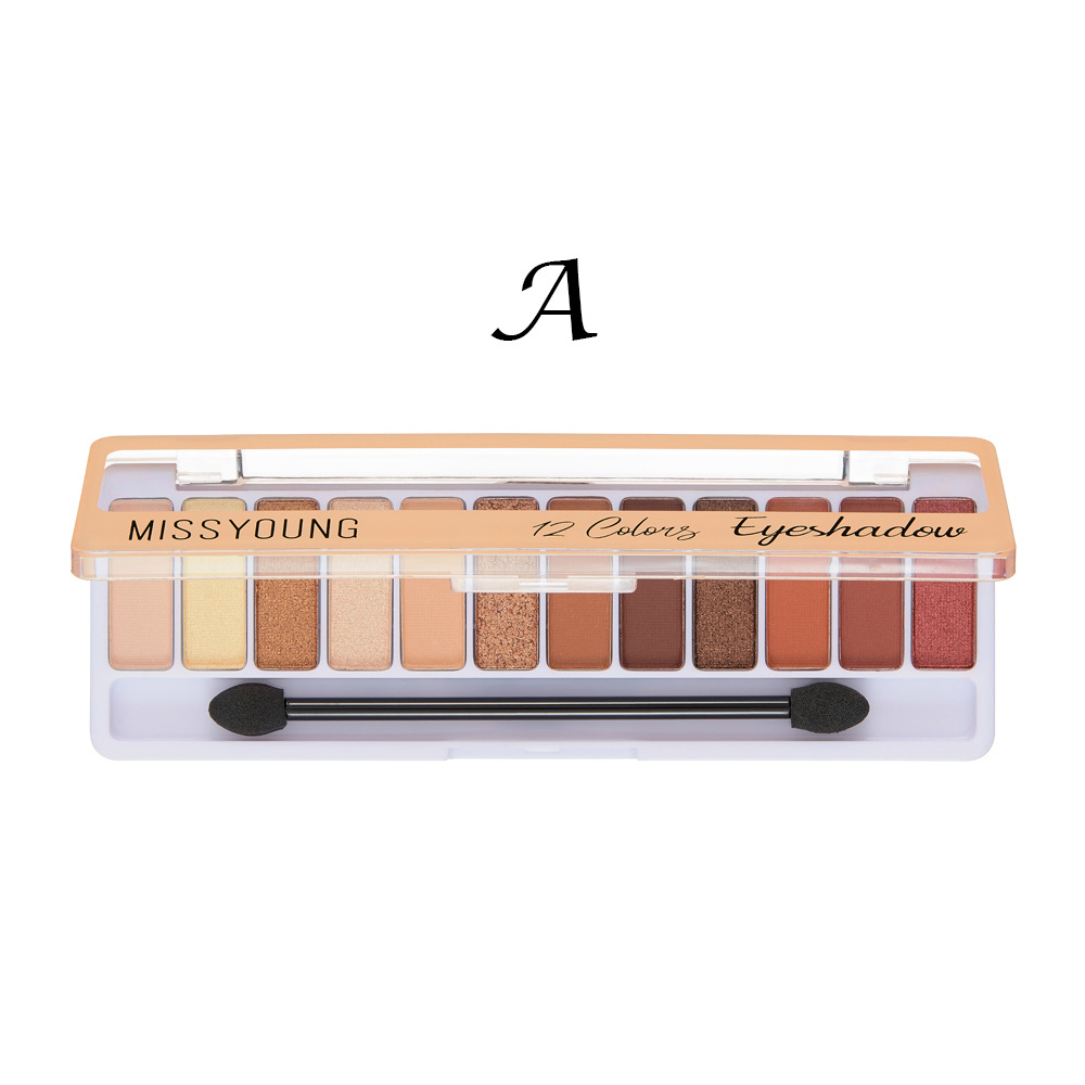 Missyoung Genuine 12 Colors Eye Shadow Plate New Eye Shadow Not Smudge Matte Shimmer Best Seller in Europe and America Makeup Palette Missyoung Genuine 12 Colors Eye Shadow Plate New Eye Shadow Not Smudge Matte Shimmer Best Seller in Europe and America Makeup Palette