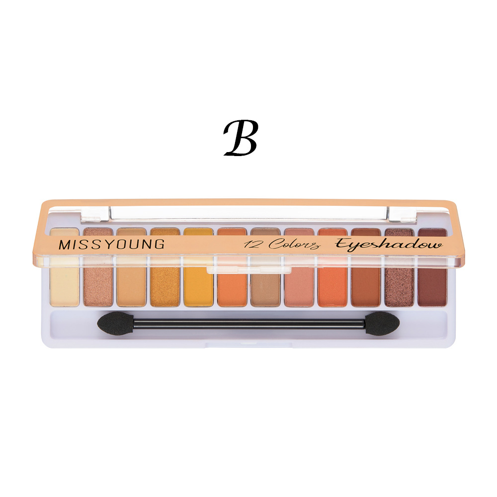 Missyoung Genuine 12 Colors Eye Shadow Plate New Eye Shadow Not Smudge Matte Shimmer Best Seller in Europe and America Makeup Palette Missyoung Genuine 12 Colors Eye Shadow Plate New Eye Shadow Not Smudge Matte Shimmer Best Seller in Europe and America Makeup Palette