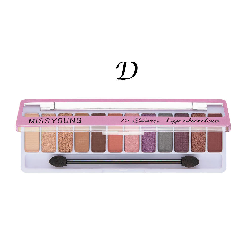 Missyoung Genuine 12 Colors Eye Shadow Plate New Eye Shadow Not Smudge Matte Shimmer Best Seller in Europe and America Makeup Palette Missyoung Genuine 12 Colors Eye Shadow Plate New Eye Shadow Not Smudge Matte Shimmer Best Seller in Europe and America Makeup Palette