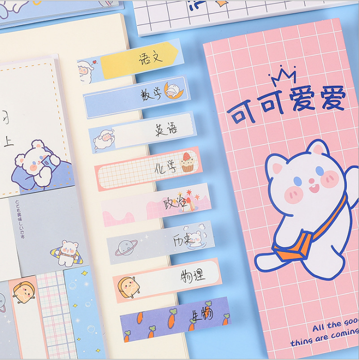 Sticky Notes Ins Style Cartoon Combination Sticky Notes Multi-Functional Notes Message Sticker Student Note Paper