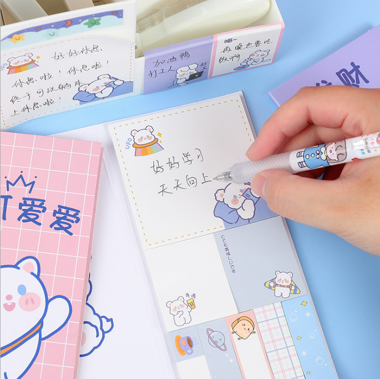 Sticky Notes Ins Style Cartoon Combination Sticky Notes Multi-Functional Notes Message Sticker Student Note Paper