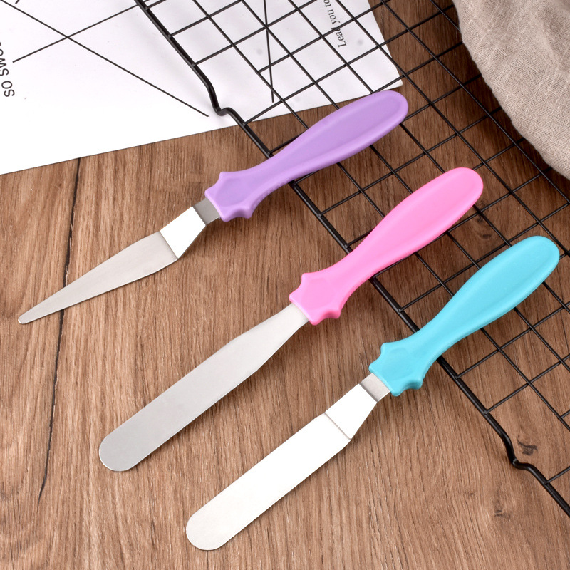 Spot Three-Piece Set Butter Knife Cake Palette Knife Stainless Steel Spreading Knife Baking Decorating Song Pie Knife Tools