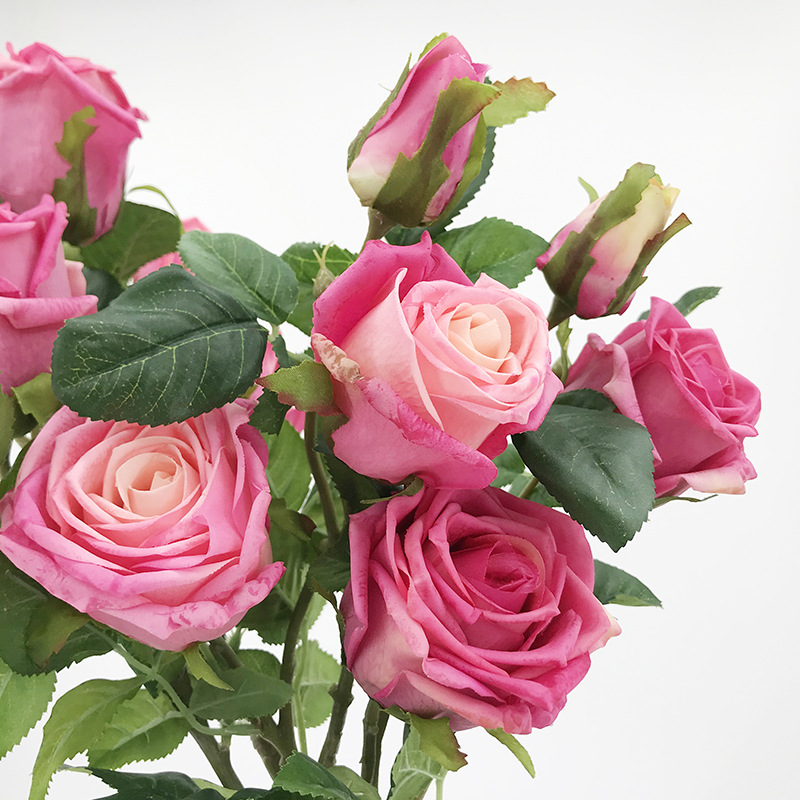 Moist Feeling Rose Living Room Table Decoration Long Branch Fake Flower Wedding Photography Flower Wall Layout Matching