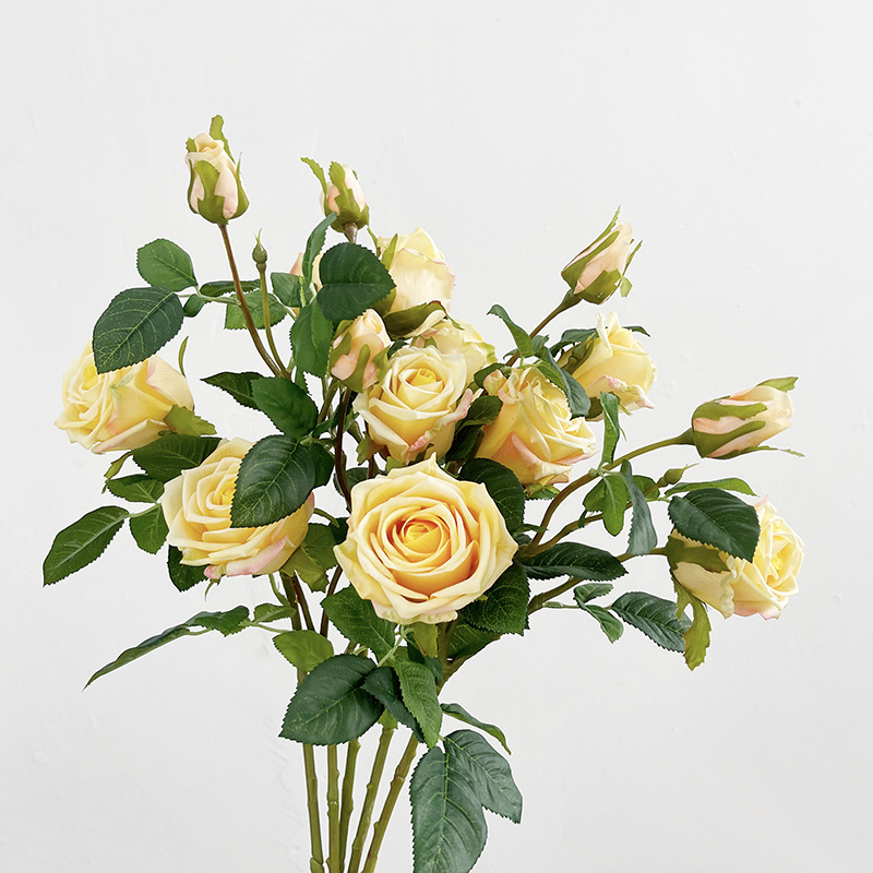 Moist Feeling Rose Living Room Table Decoration Long Branch Fake Flower Wedding Photography Flower Wall Layout Matching
