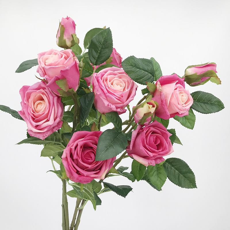 Moist Feeling Rose Living Room Table Decoration Long Branch Fake Flower Wedding Photography Flower Wall Layout Matching