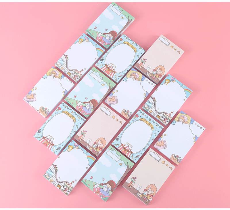 Factory Customized Cartoon Shaped Sticky Notes Transparent Notepad Office Cute Note Sticker Creative Sticky Note Sticky Notes Customized