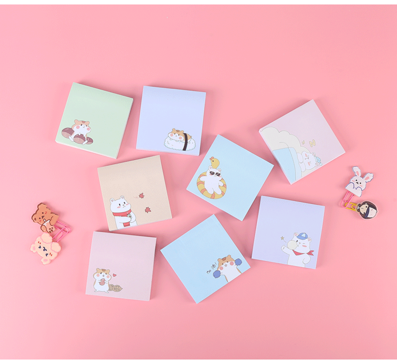 Factory Customized Cartoon Shaped Sticky Notes Transparent Notepad Office Cute Note Sticker Creative Sticky Note Sticky Notes Customized
