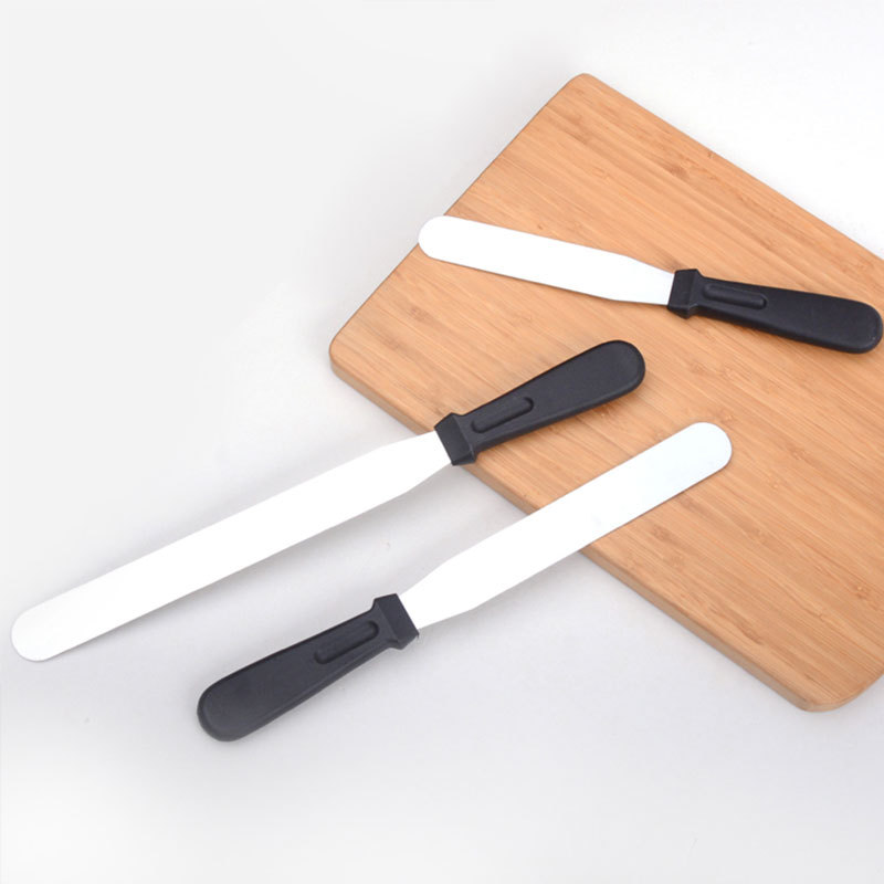 Stainless Steel Butter Knife 6-10 Inch Cake Palette Knife Spreading Knife Cream Scraper Butter Scraper Baking Spatula