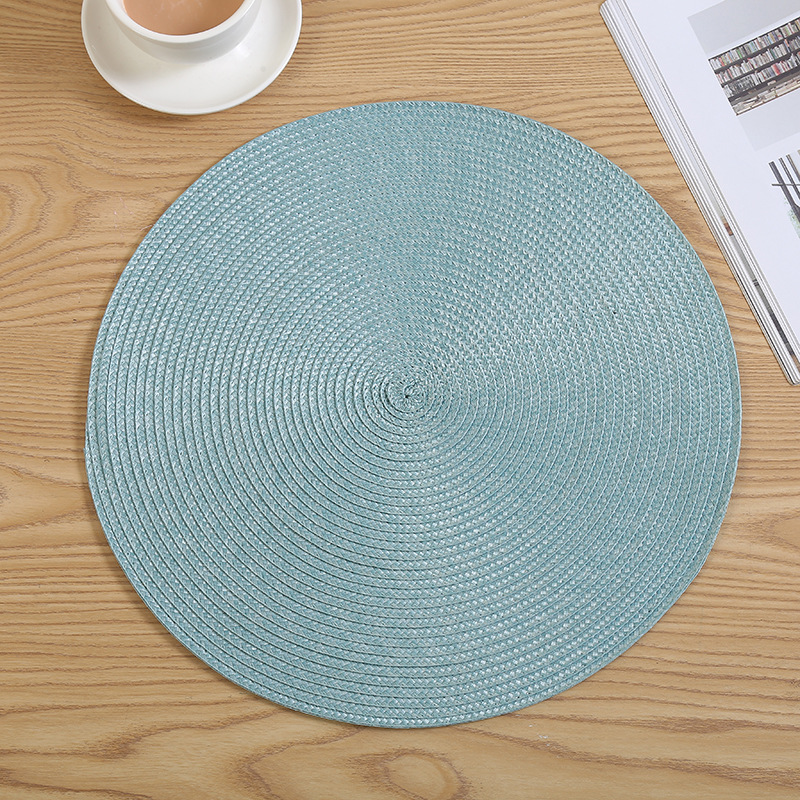 Japanese color woven table mat PP environmental protection Circular Western mat heat factory as mildew-proof table cloth coasters wholesale Japanese color woven table mat PP environmental protection Circular Western mat heat factory as mildew-proof table cloth coasters wholesale