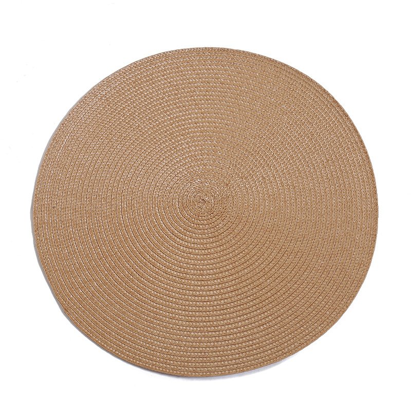 Japanese color woven table mat PP environmental protection Circular Western mat heat factory as mildew-proof table cloth coasters wholesale Japanese color woven table mat PP environmental protection Circular Western mat heat factory as mildew-proof table cloth coasters wholesale