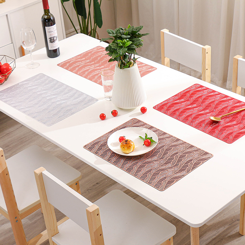 Table Mat PVC Insulation Placemat Nordic Style Household Restaurant Waterproof Plate Mat WesternStyle Placemat