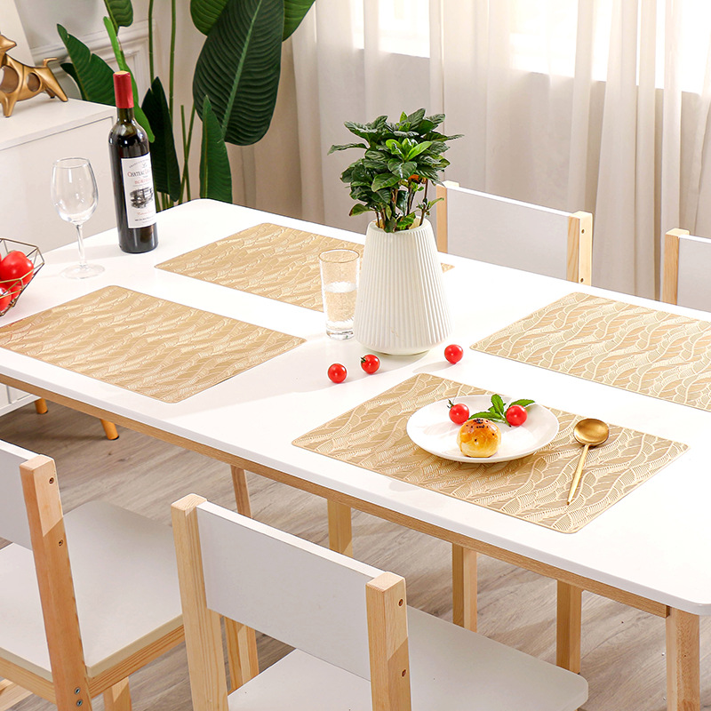Table Mat PVC Insulation Placemat Nordic Style Household Restaurant Waterproof Plate Mat WesternStyle Placemat