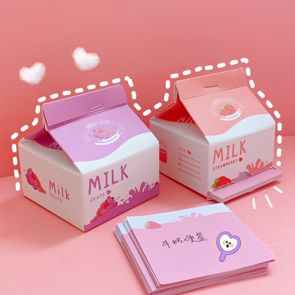 Creative Strawberry Milk Box Extraction Note Paper Girl Heart Pink Note Sticker Sticky Notes Stationery Notepad Creative Strawberry Milk Box Extraction Note Paper Girl Heart Pink Note Sticker Sticky Notes Stationery Notepad