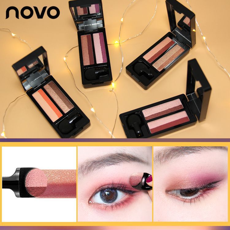 Makeup Palette Novo Air Cushion Small Mushroom Gradient Eye Shadow Beginner Double Layer Four Color Eyeshadow Palette Girl Series 5231