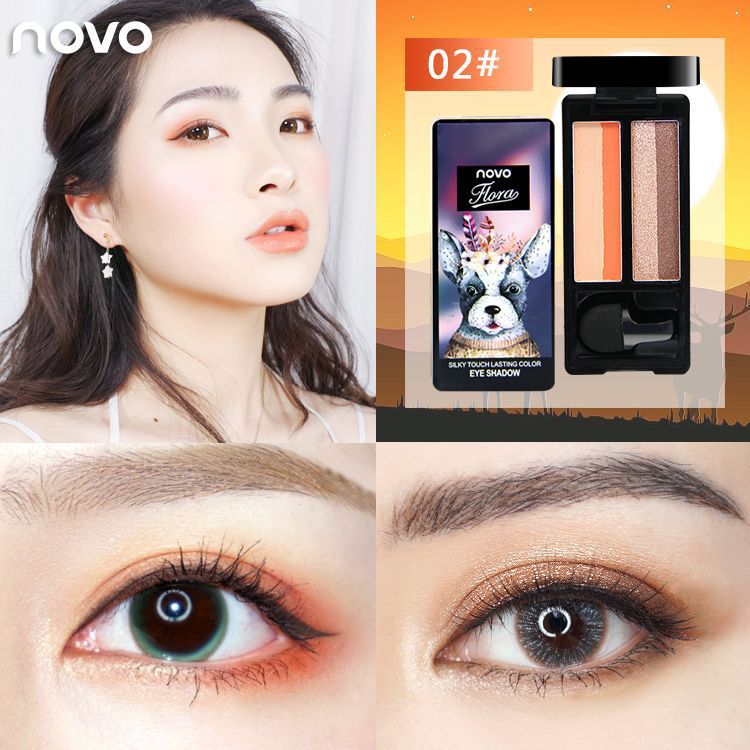 Makeup Palette Novo Air Cushion Small Mushroom Gradient Eye Shadow Beginner Double Layer Four Color Eyeshadow Palette Girl Series 5231