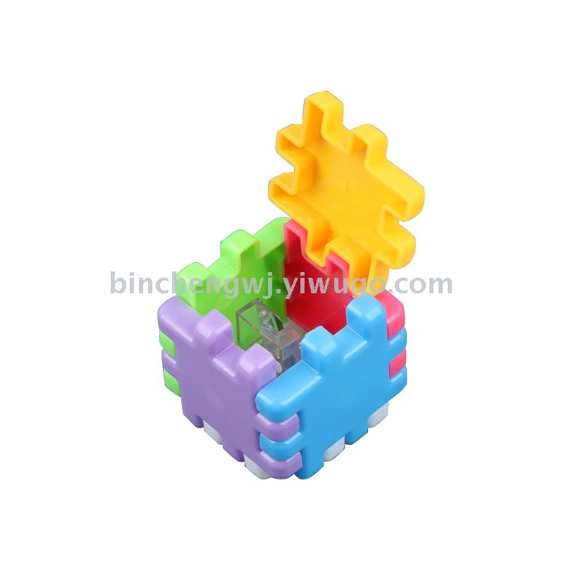 Rubik's Cube pencil Sharpener block Pencil sharpener assembly pencil sharpener Student pencil sharpener DIY