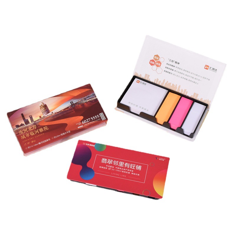 Sticky Notes Color Note Box Stickers Message Book for Students Ins Style Slant Note Pad Tearable Small Book Note Sticker