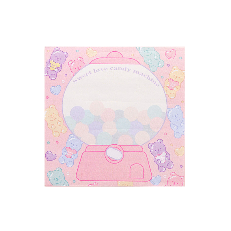 Zhishun Ins Pink Girl Sweetheart Candy Notepad Student Message-Leaving Sticky Note Creative N Times Sticker Sticky Notes