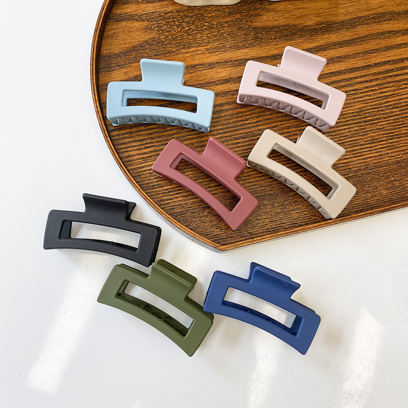 Korean Instagram Mesh Sublime Eye Palette Head Hair Claw Grip Hair Tie Clip Frosted Simple Temperament Hair Claw Headdress Shark Clip