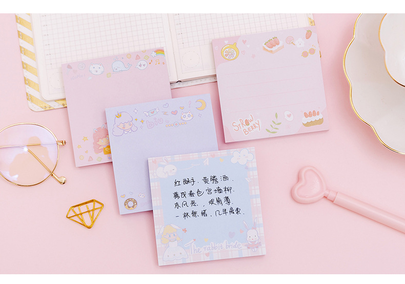 Zhishun Girl Heart Sweet Land Notepad Student Sticky Post-It Notes Note Sticker Creative Sticky Note Note Paper Zhishun Girl Heart Sweet Land Notepad Student Sticky Post-It Notes Note Sticker Creative Sticky Note Note Paper