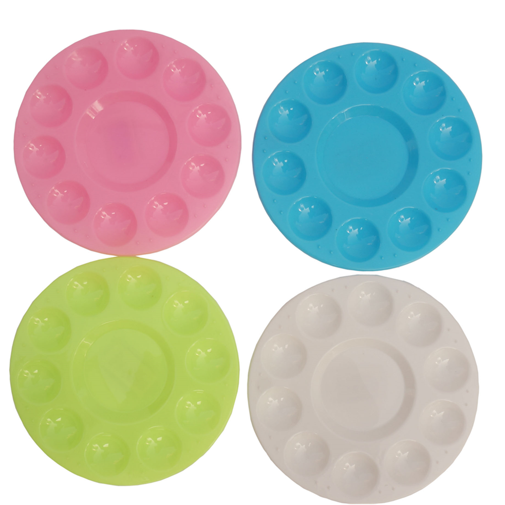 Children gouache pigment circular palette plastic propylene watercolor 11 tone color box for students board Children gouache pigment circular palette plastic propylene watercolor 11 tone color box for students board