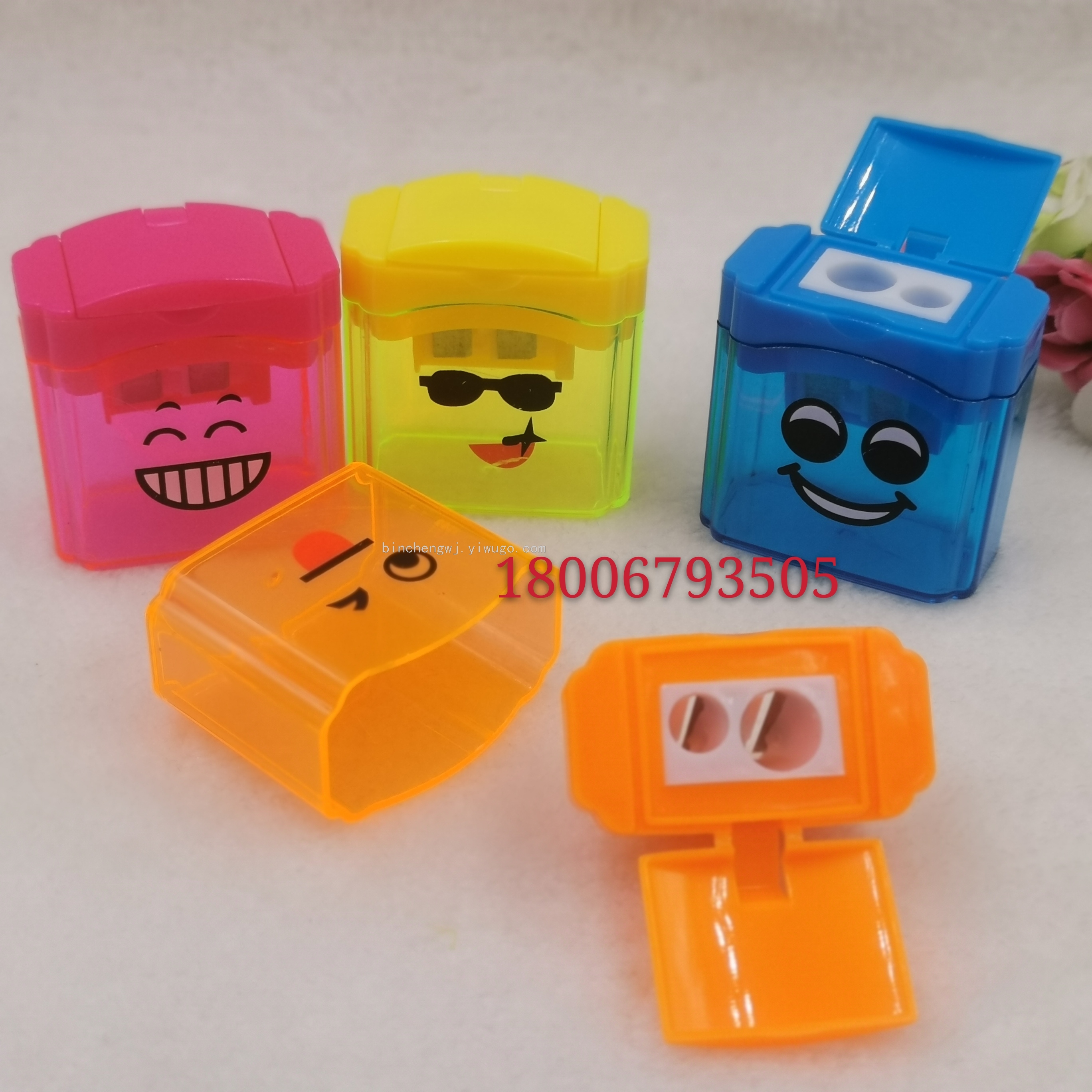 Office Double-Hole Pencil Sharpener Student Pencil Sharpener Student Stationery Wholesale