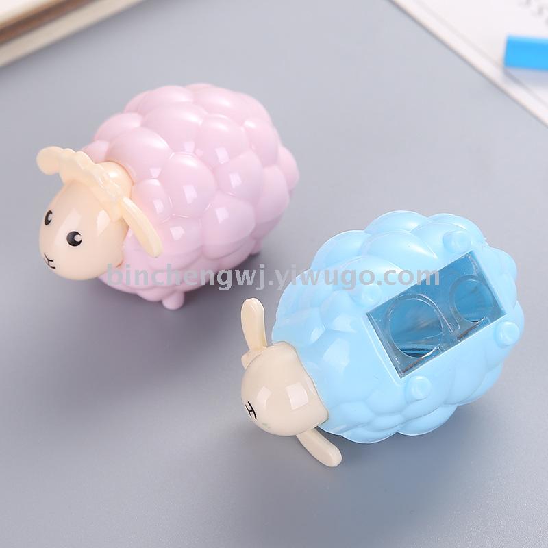 Sheep pencil sharpener double-hole pencil sharpener Animal pencil sharpener stationery wholesale manufacturers direct