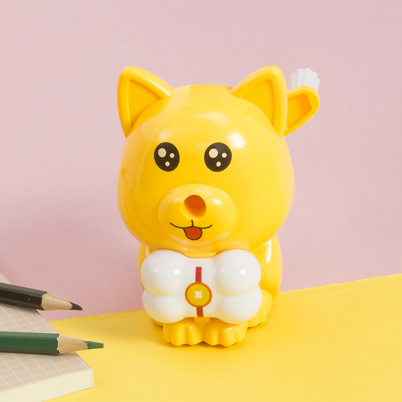 Fox style hand roll pencil sharpener cartoon pencil sharpener students automatic entry and exit pen wholesale