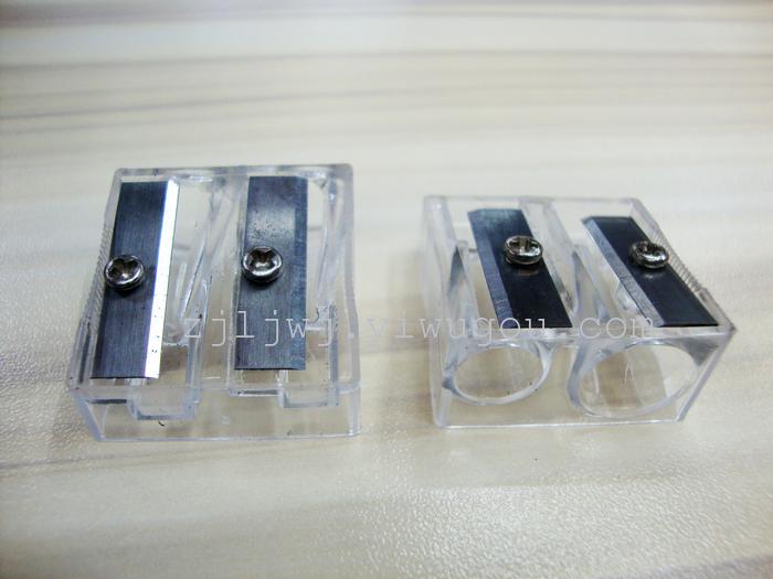 Transparent dual hole Sharpener Sharpener dual hole Pencil Sharpener wholesale