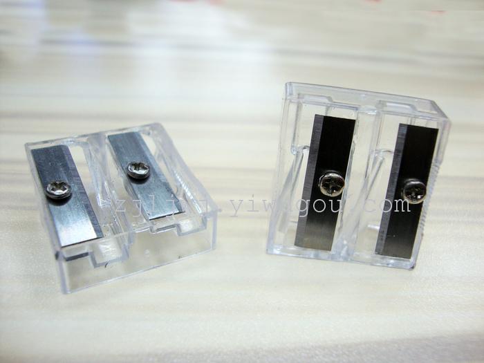 Transparent dual hole Sharpener Sharpener dual hole Pencil Sharpener wholesale