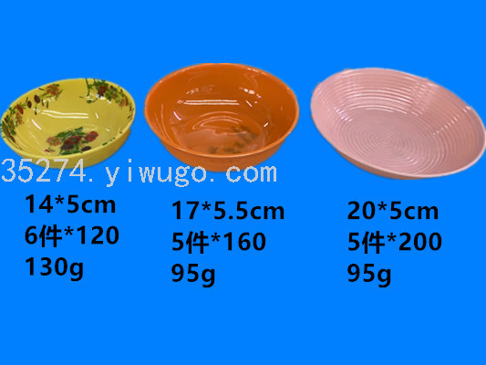 Factory Direct Sales Melamine Tableware Melamine Stock Melamine Bowl Color Bowl Decals Rice Bowl Soup Bowl Noodle Bowl