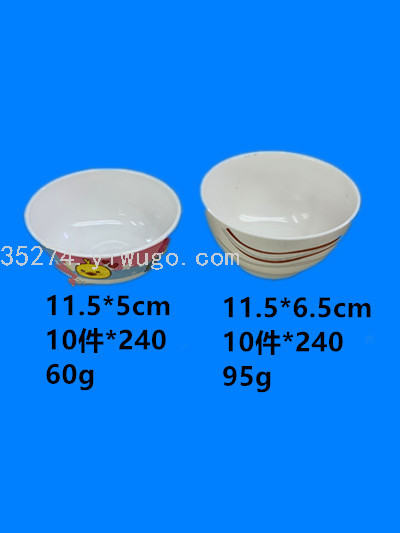 Factory Direct Sales Melamine Tableware Melamine Stock Melamine Bowl Color Bowl Decals Rice Bowl Soup Bowl Noodle Bowl