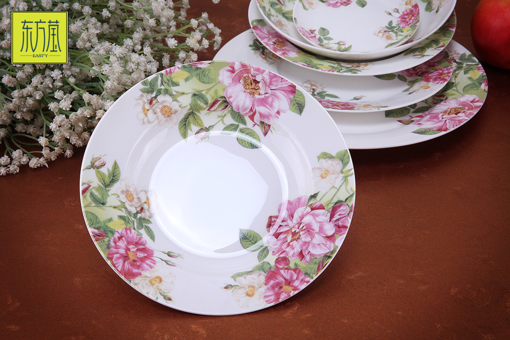 Bone China Korean Tableware Set Dishes and Bowls of Bone China Combination Set Bone China Gift Ceramic Tableware Customization Bone China Korean Tableware Set Dishes and Bowls of Bone China Combination Set Bone China Gift Ceramic Tableware Customization