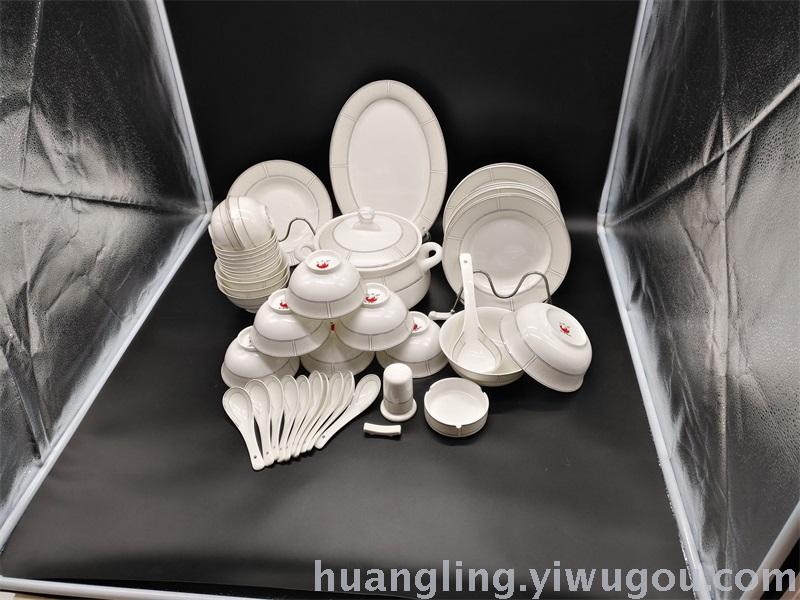 Blue and white porcelain bowl set Jingdezhen ceramic bone china tableware bowl plate wholesale ceramic tableware