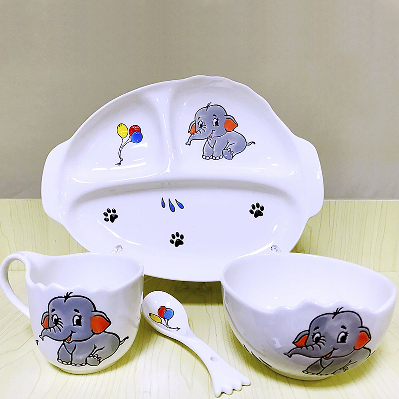 Gongtongceramic 2017 new children&#039;s cartoon hand-painted tableware