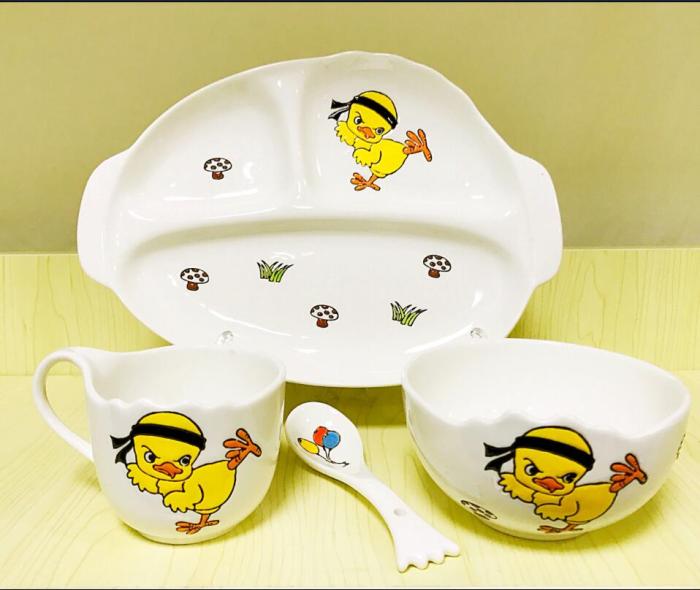 Gongtongceramic 2017 new children's cartoon hand-painted tableware