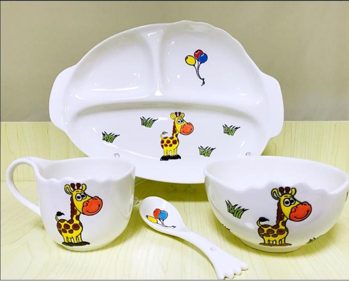 Gongtongceramic 2017 new children's cartoon hand-painted tableware