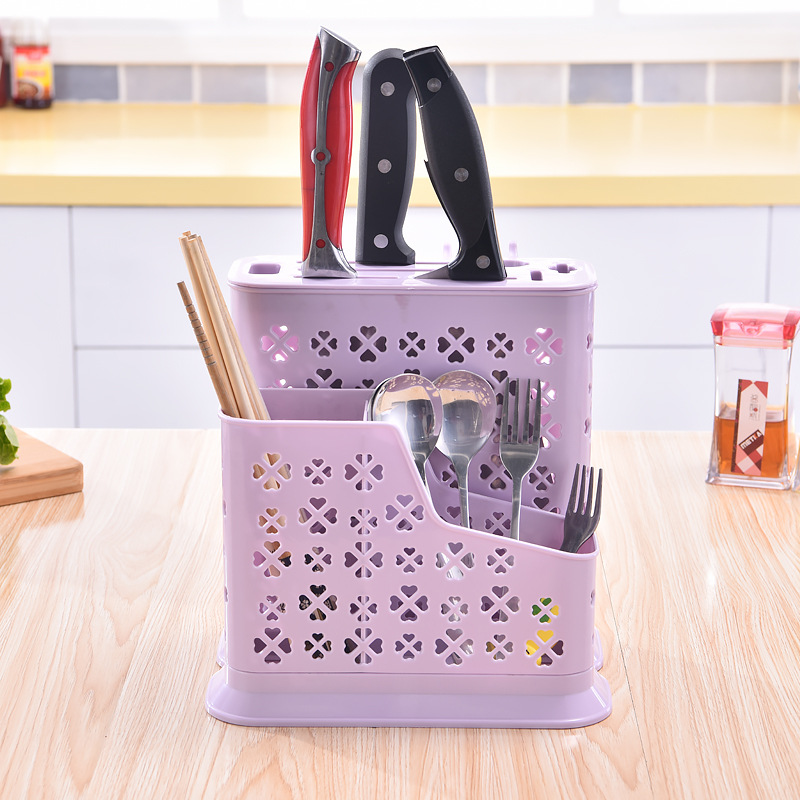 Wholesale Multi-Functional Restaurant Kitchen Household Chopstick Canister Draining Thickened Kitchen Tableware Spoon Storage Box Large Capacity