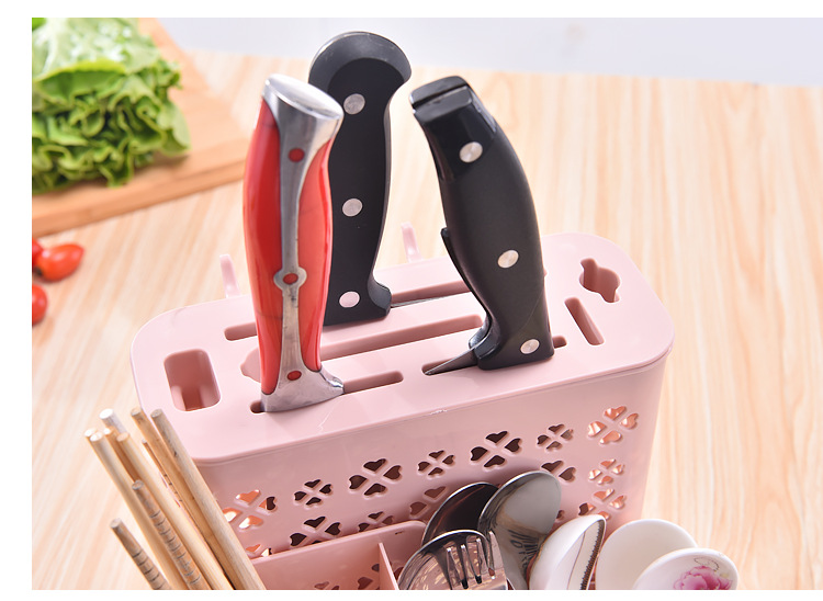 Wholesale Multi-Functional Restaurant Kitchen Household Chopstick Canister Draining Thickened Kitchen Tableware Spoon Storage Box Large Capacity