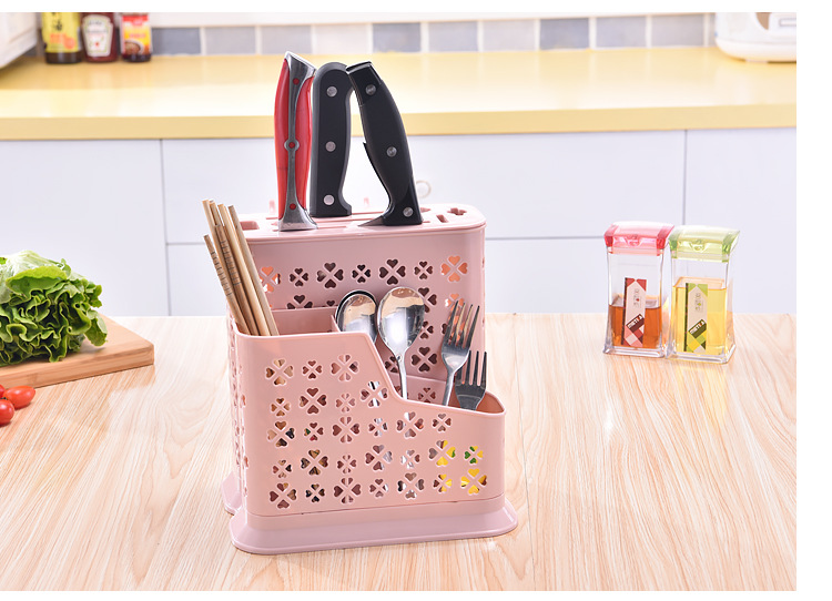 Wholesale Multi-Functional Restaurant Kitchen Household Chopstick Canister Draining Thickened Kitchen Tableware Spoon Storage Box Large Capacity