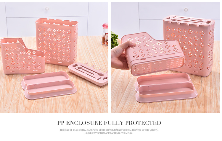 Wholesale Multi-Functional Restaurant Kitchen Household Chopstick Canister Draining Thickened Kitchen Tableware Spoon Storage Box Large Capacity