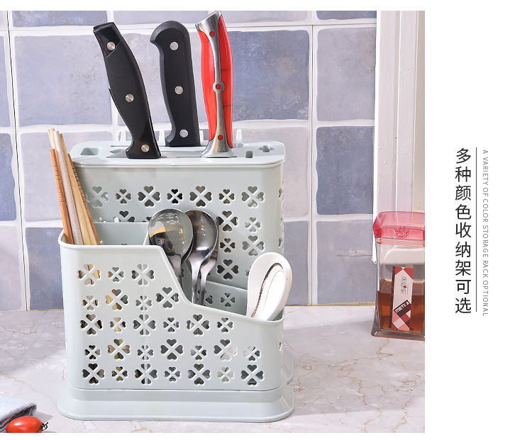 Wholesale Multi-Functional Restaurant Kitchen Household Chopstick Canister Draining Thickened Kitchen Tableware Spoon Storage Box Large Capacity
