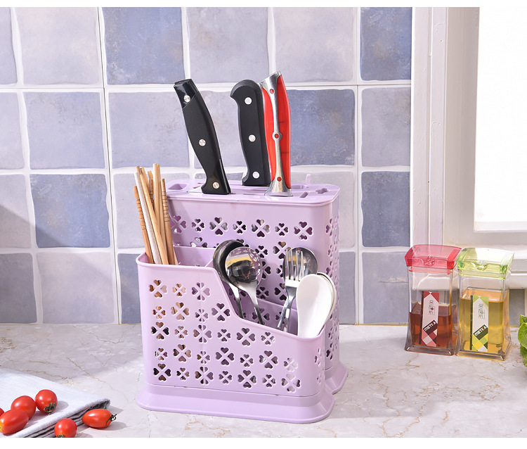 Wholesale Multi-Functional Restaurant Kitchen Household Chopstick Canister Draining Thickened Kitchen Tableware Spoon Storage Box Large Capacity