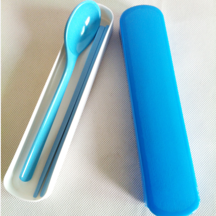 High-End A5 Melamine Portable Tableware Set Spoon Chopsticks Student Suit Candy Color Cartoon Spoon High-End A5 Melamine Portable Tableware Set Spoon Chopsticks Student Suit Candy Color Cartoon Spoon