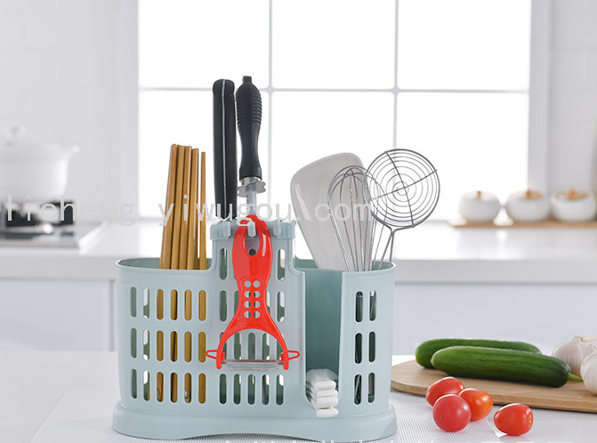 Plastic Chopsticks Cage Multi-Functional Kitchen Chopsticks Cage Household Kitchen Tableware Storage Chopsticks Box