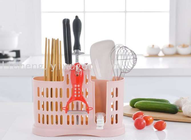 Plastic Chopsticks Cage Multi-Functional Kitchen Chopsticks Cage Household Kitchen Tableware Storage Chopsticks Box