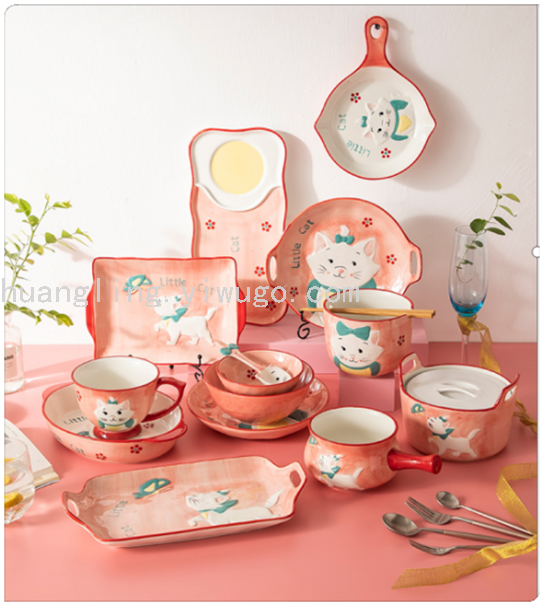 Cartoon Tableware Children's Bowl Cartoon Plate Children's Tray Chinese Tableware Tableware Cartoon Tableware Children's Bowl Cartoon Plate Children's Tray Chinese Tableware Tableware
