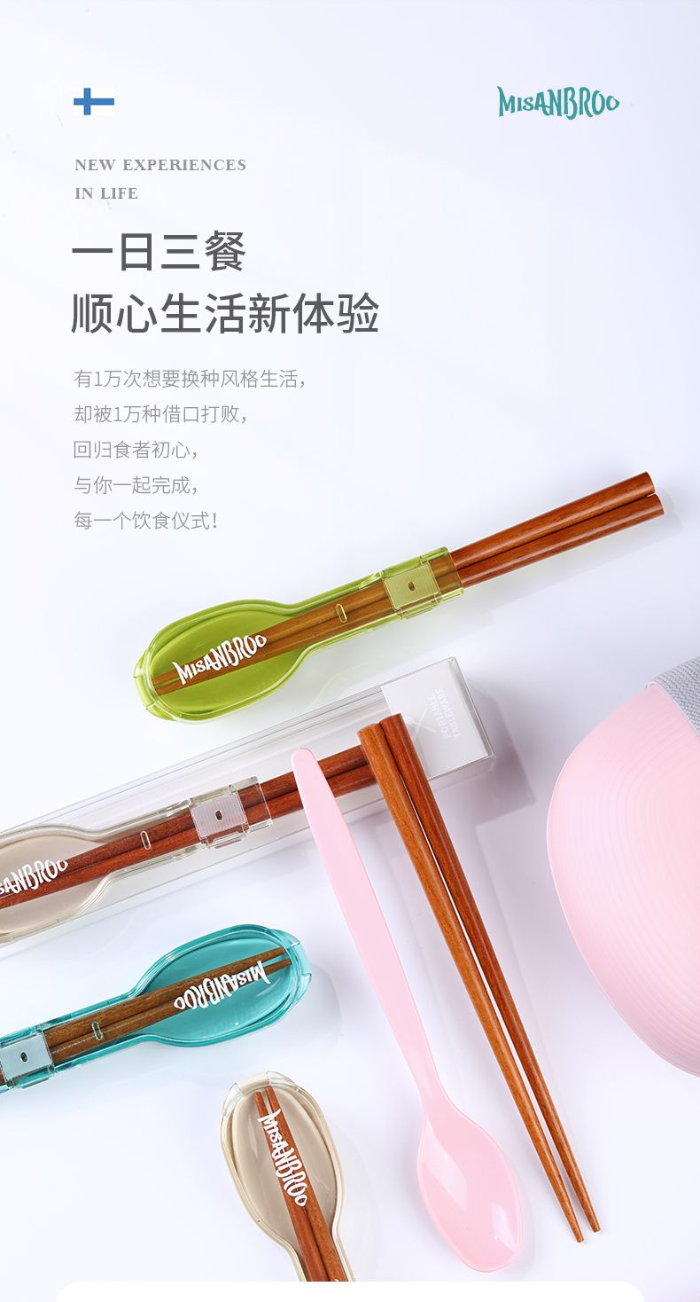 Portable Combination Tableware Chopsticks Spoon Kit Combination Portable Combination Tableware Chopsticks Spoon Kit Combination
