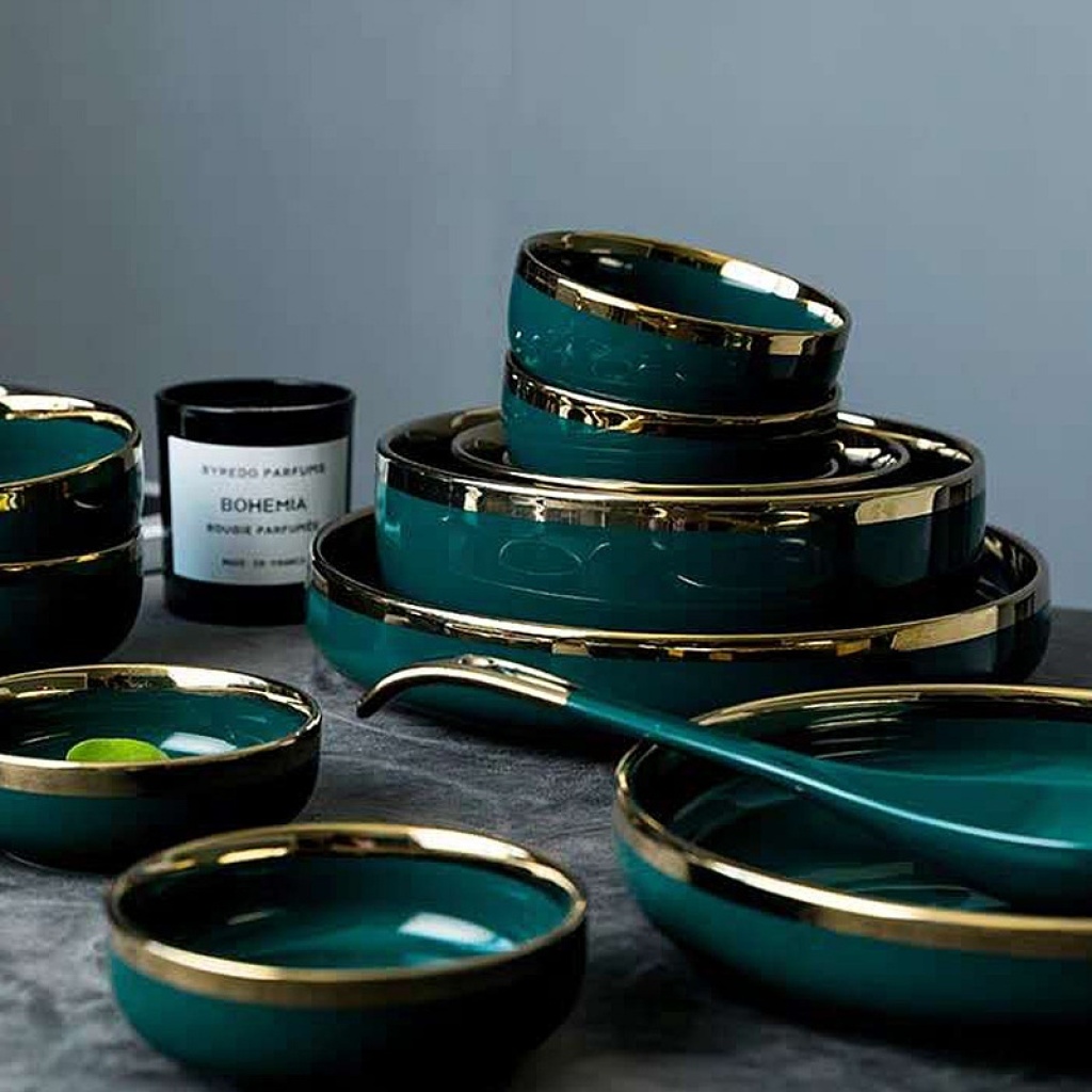 Jingdezhen Tableware Set Nordic Style Tableware Affordable 1380 Degrees High Temperature Fired Porcelain Delicate Jingdezhen Tableware Set Nordic Style Tableware Affordable 1380 Degrees High Temperature Fired Porcelain Delicate