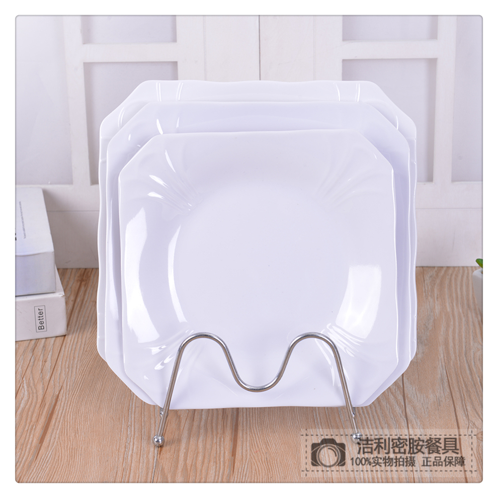 White Melamine Tableware Cut Angle Square Plate Creative Thickening Plate Dish Hotel Restaurant Western Buffet Plate White Melamine Tableware Cut Angle Square Plate Creative Thickening Plate Dish Hotel Restaurant Western Buffet Plate